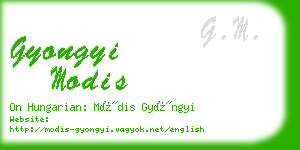 gyongyi modis business card